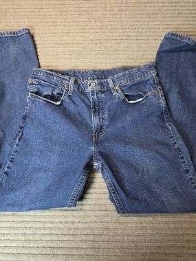 Levis 511 Slim Fit Jeans Mens 36x32 Blue Denim Med Wash Measure 34x31 Do Stretch